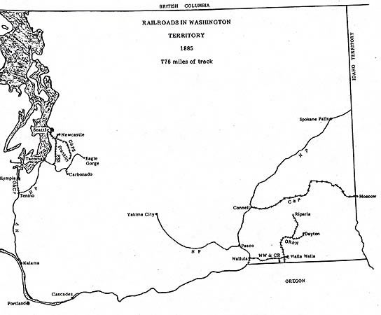 Washington Railroads 1885